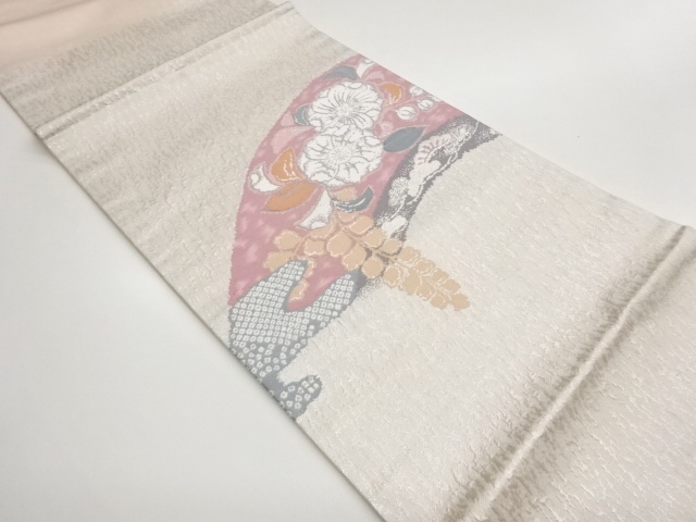 JAPANESE KIMONO / TSUJIGAHANA / PINE / GEOMETRIC PATTERN WEAVING HIRAK